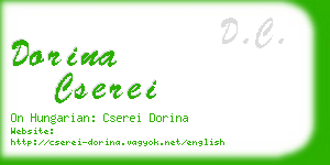 dorina cserei business card